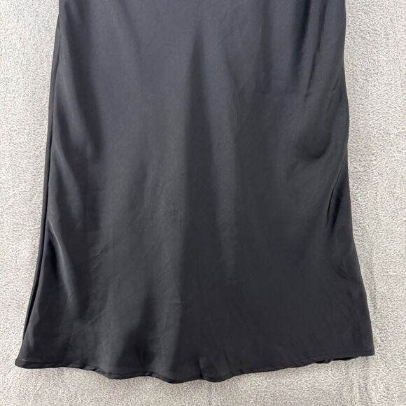 Forgotten Grace Nordstrom Skirt Womens L Black Midi Pencil Flounced Lined New - Picture 3 of 12